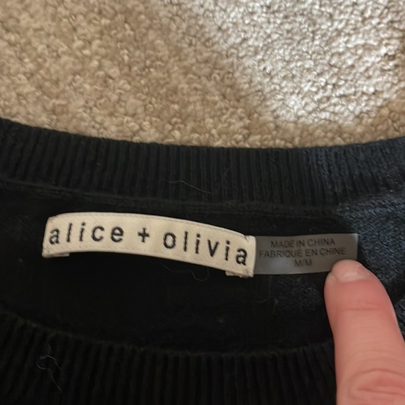 Alice + olivia bell sleeve cropped wool sweater - Picture 2 of 3